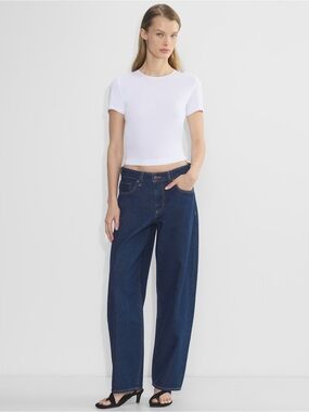 NEW. Aritzia Denim Forum Kai Mid-Rise Baggy Barrel Leg Jeans. NWT